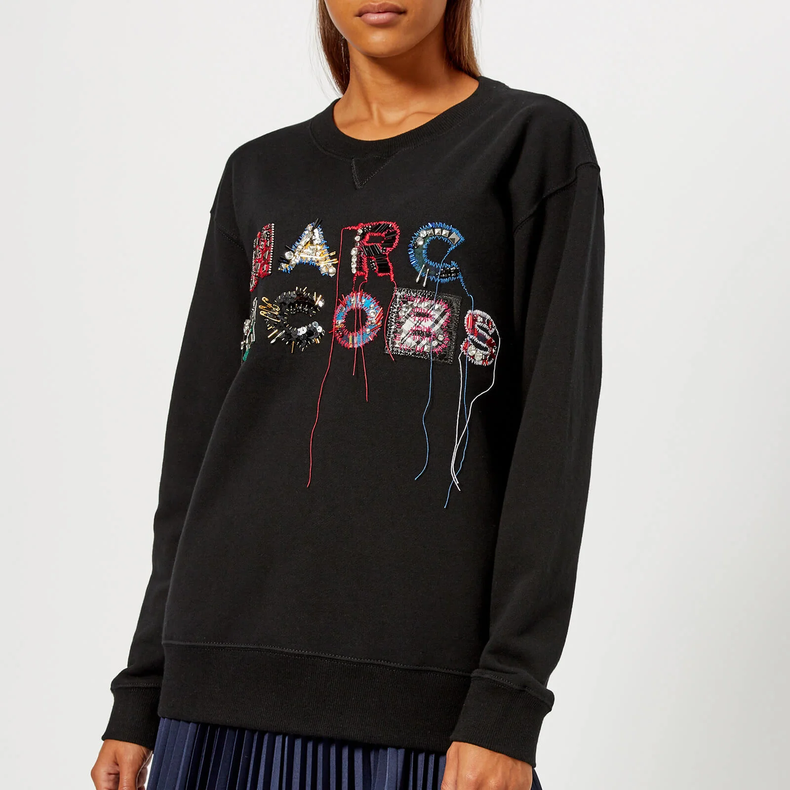 Marc Jacobs Women's Lux Embellished Sweatshirt - Black Image 1