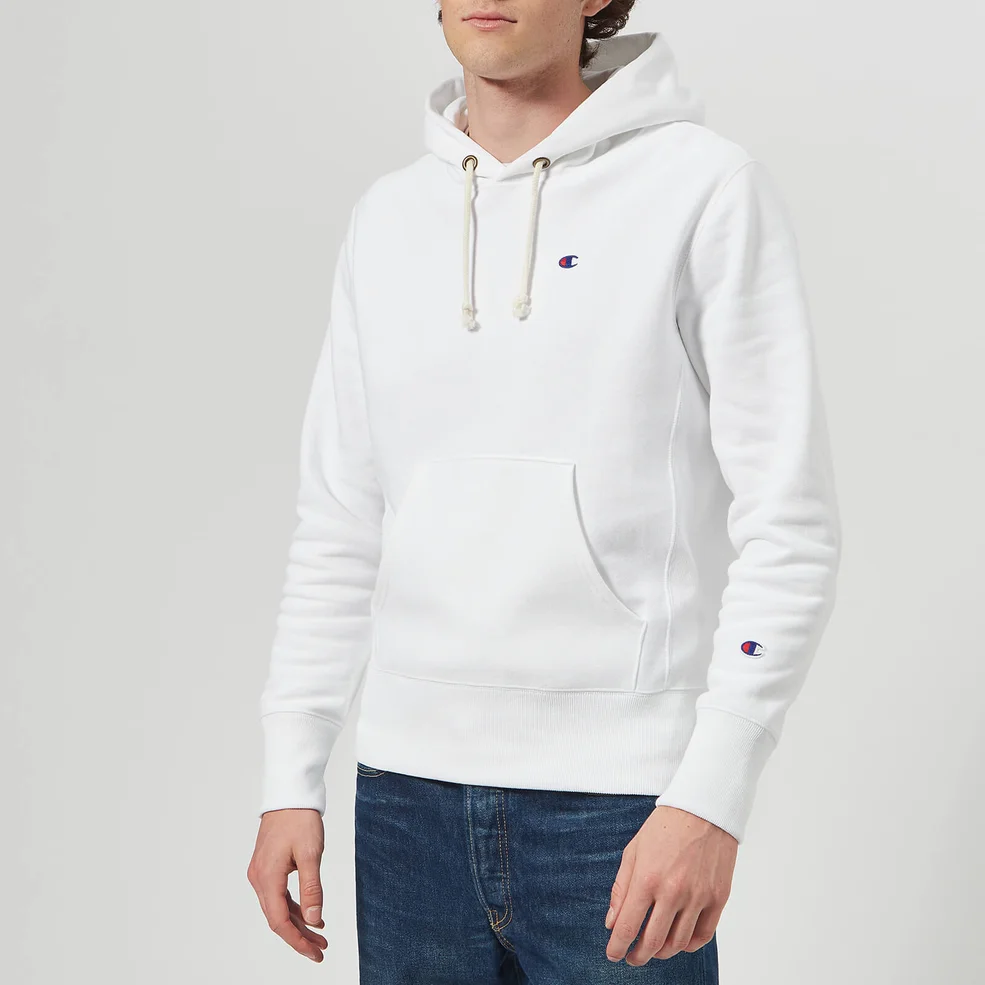Champion Men's Hooded Sweatshirt - White Image 1