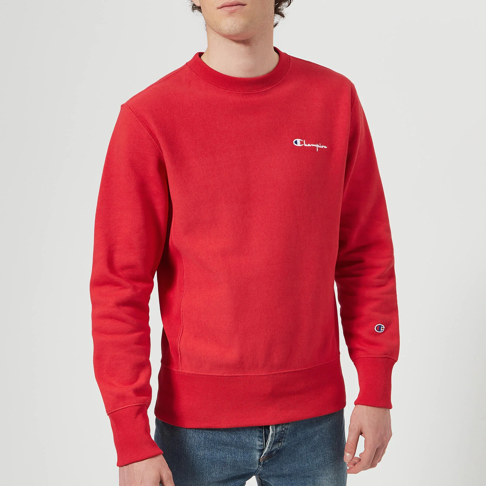 Champion Men's Crew Neck Sweatshirt - Red Image 1