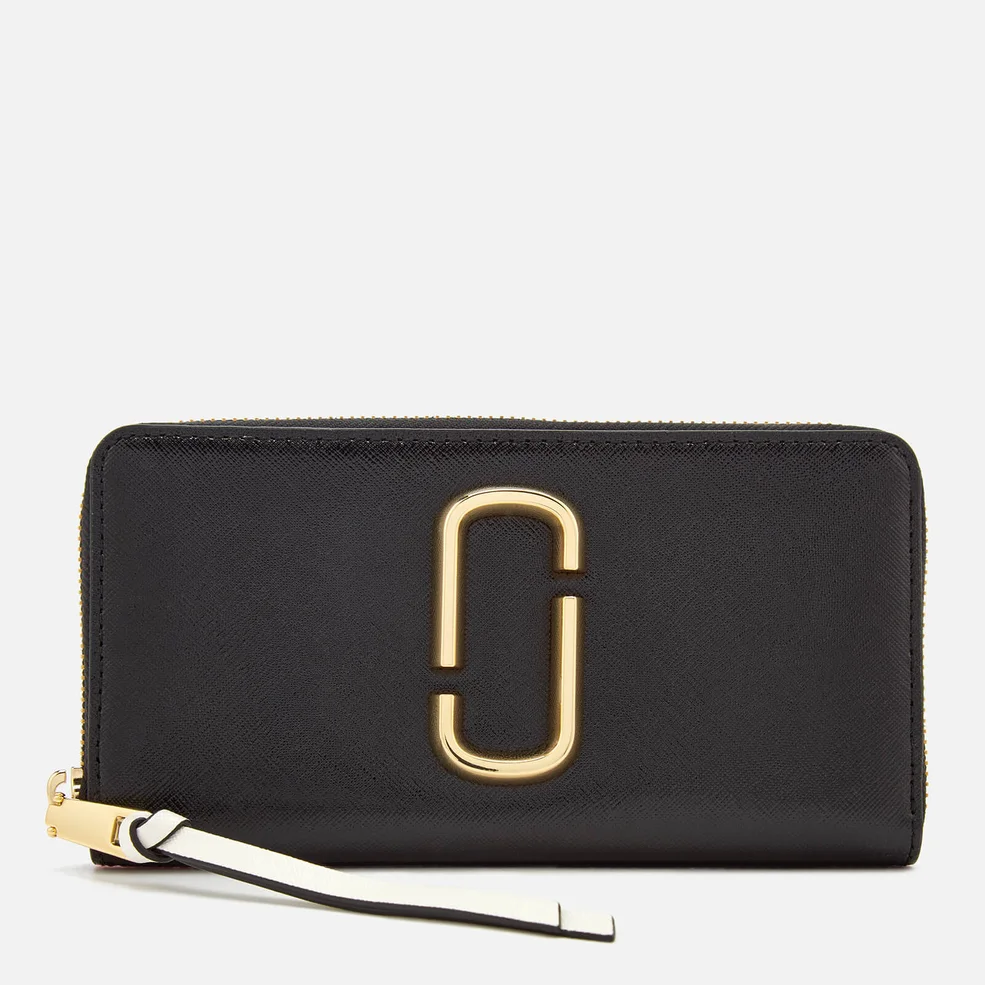 Marc Jacobs Women's Snapshot Continental Wallet - Black/Baby Pink Image 1