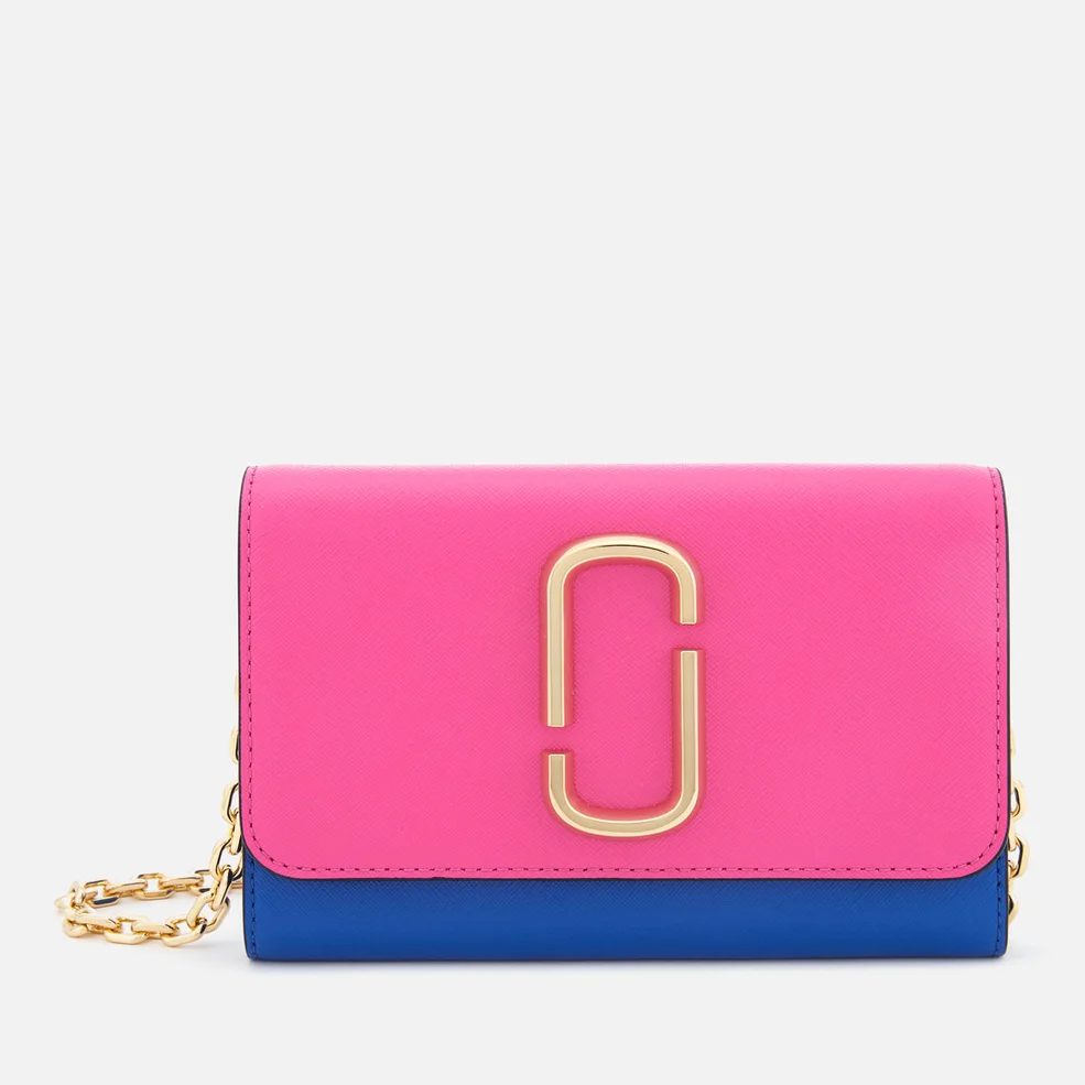 Marc Jacobs Women's Snapshot Wallet on Chain - Vivid Pink Image 1