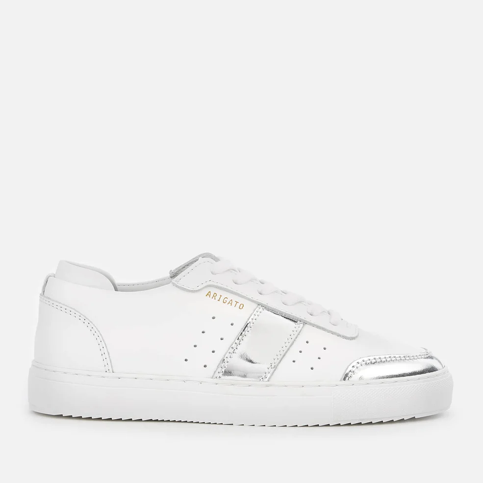 Axel Arigato Women's Dunk Leather Trainers - White/Silver Image 1