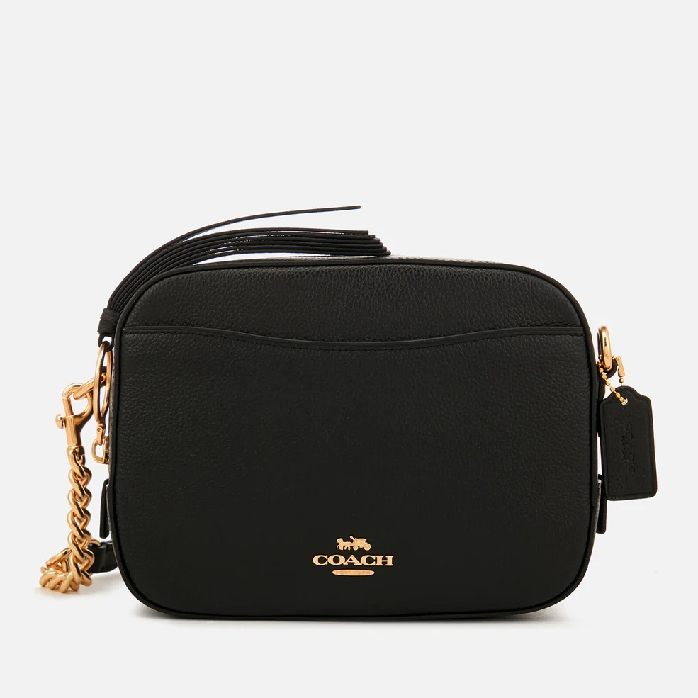 Coach Women's Polished Pebble Leather Camera Bag - Black Image 1