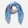 Coach Women's Coach Sharky Patchwork Oversized Square Scarf - Blue Multi - Image 1