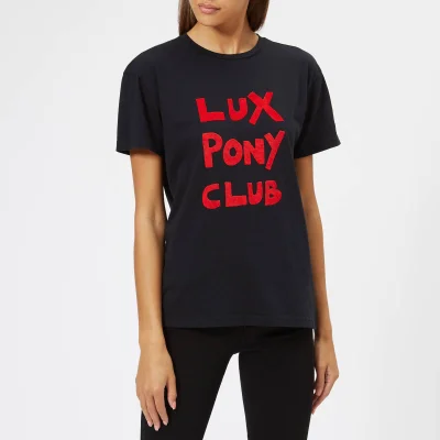 Bella Freud Women's Lux Pony Club T-Shirt - Black