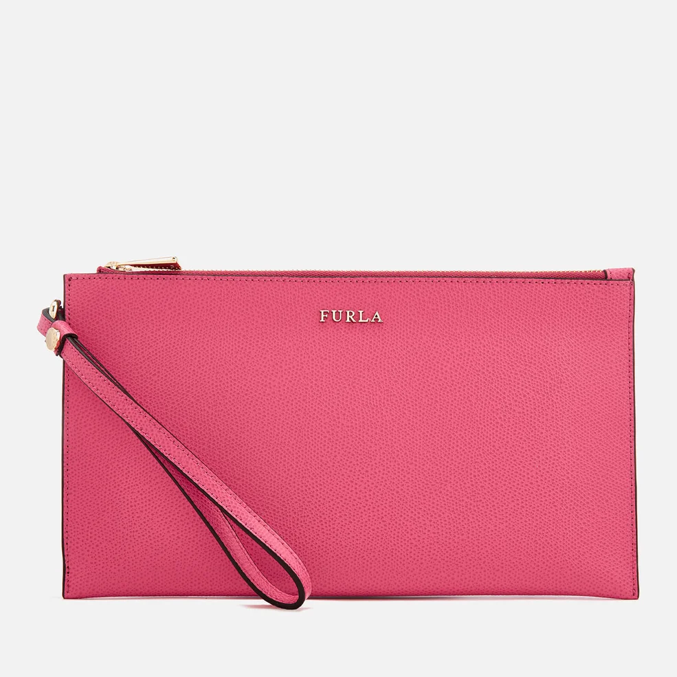 Furla Women's Babylon Extra Large Envelope Clutch Bag - Pink Image 1