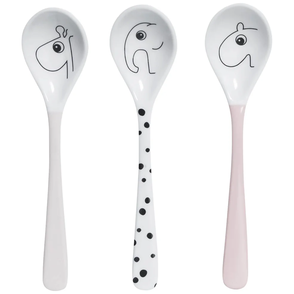 Done by Deer Happy Dots Spoons - Powder (Set of 3) Image 1