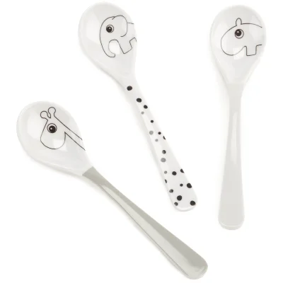 Done by Deer Happy Dots Spoons - Grey (Set of 3)
