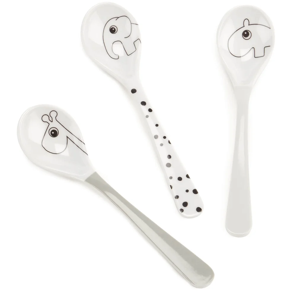 Done by Deer Happy Dots Spoons - Grey (Set of 3) Image 1
