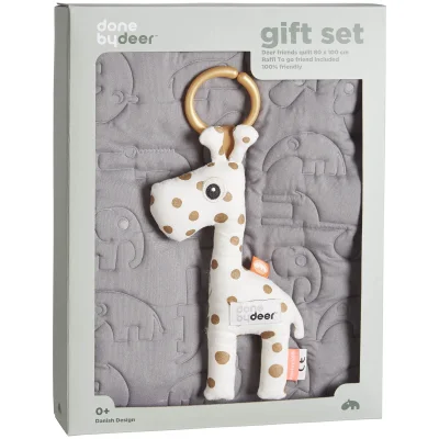 Done by Deer Quilt Gift Set - Grey