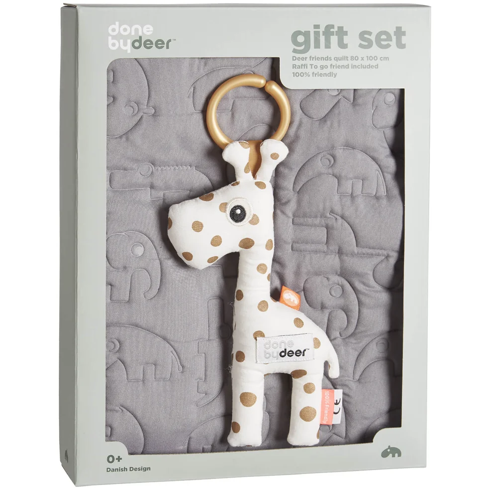 Done by Deer Quilt Gift Set - Grey Image 1