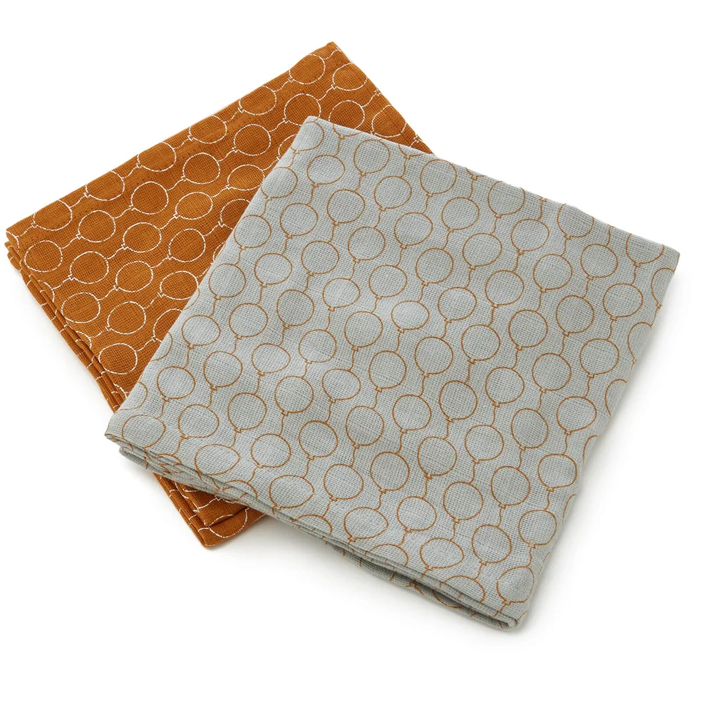 Done by Deer Balloon Muslin Cloth - Gold (Pack of 2) Image 1