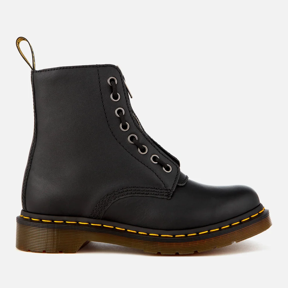 Dr. Martens Women's 1460 Pascal Front Zip Arcadia Leather 8-Eye Boots - Black Image 1