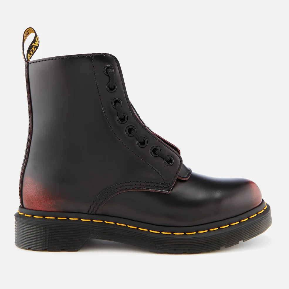 Dr. Martens Women's 1460 Pascal Front Zip Arcadia Leather 8-Eye Boots - Cherry Red Image 1
