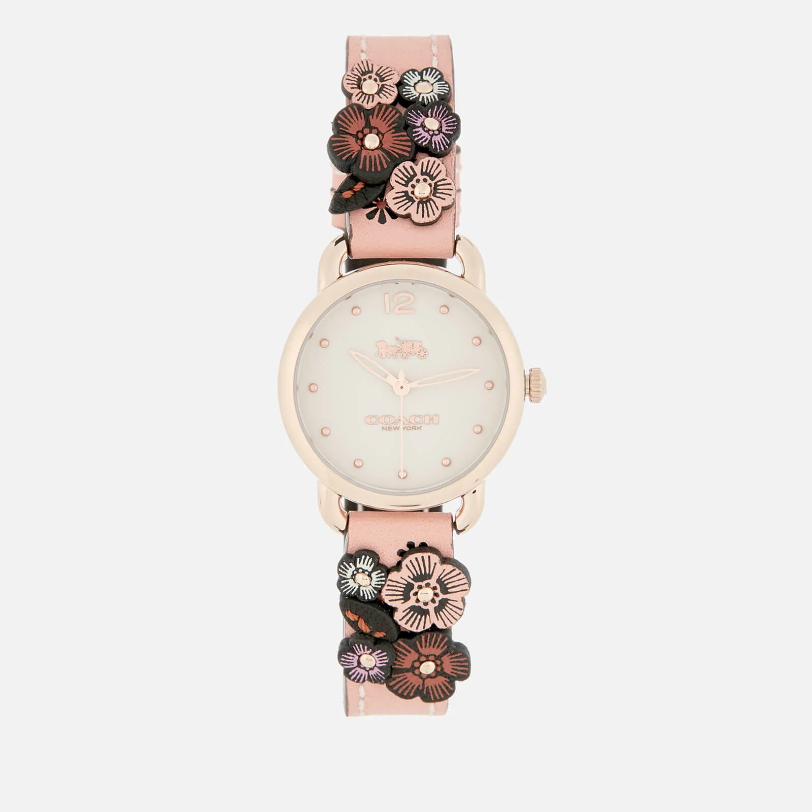 Coach Women's Delancey Floral Applique Watch - Pink Image 1
