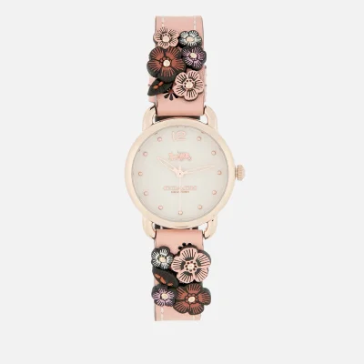 Coach Women's Delancey Floral Applique Watch - Pink