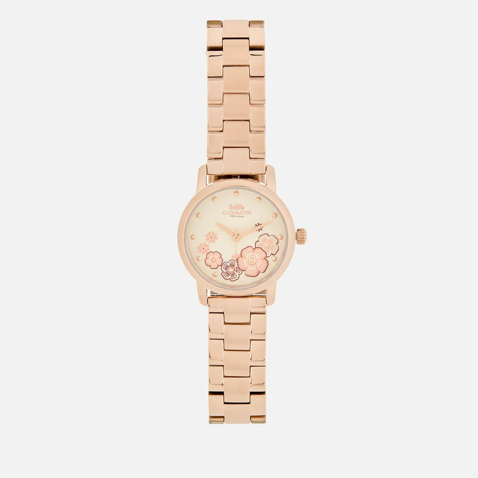 Coach Women's Grand Floral Watch - Rose Gold Image 1