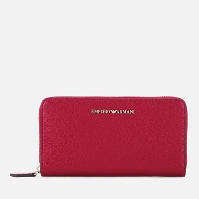 Emporio Armani Women's Zip Around Wallet - Red