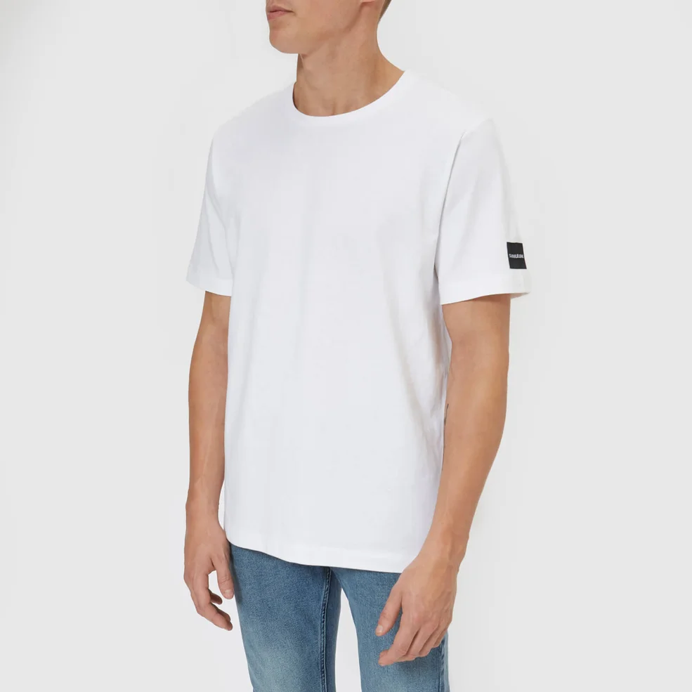 Calvin Klein Jeans Men's Authentic Cotton Multi Logo T-Shirt - Bright White Image 1