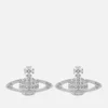 Vivienne Westwood Women's Mini Bas Relief Earrings - Rhodium - Image 1