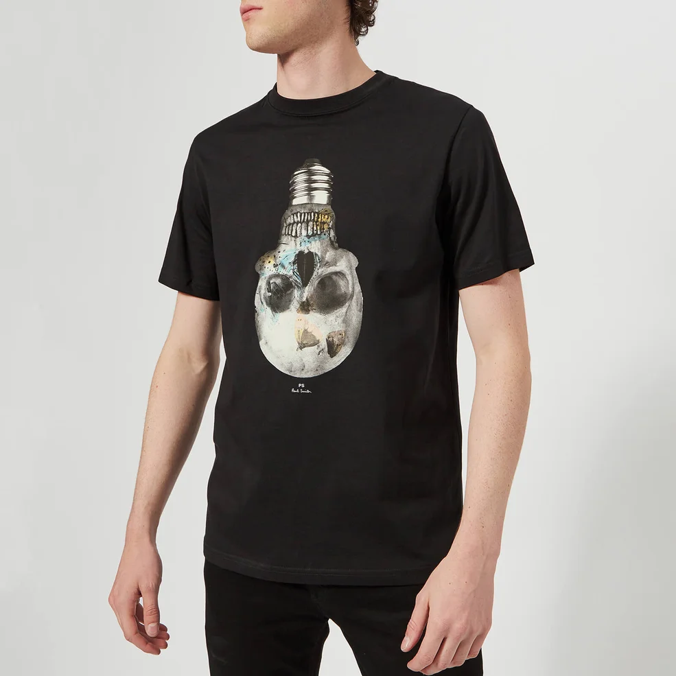 PS Paul Smith Men's Short Sleeve Skull Regular Fit T-Shirt - Black Image 1