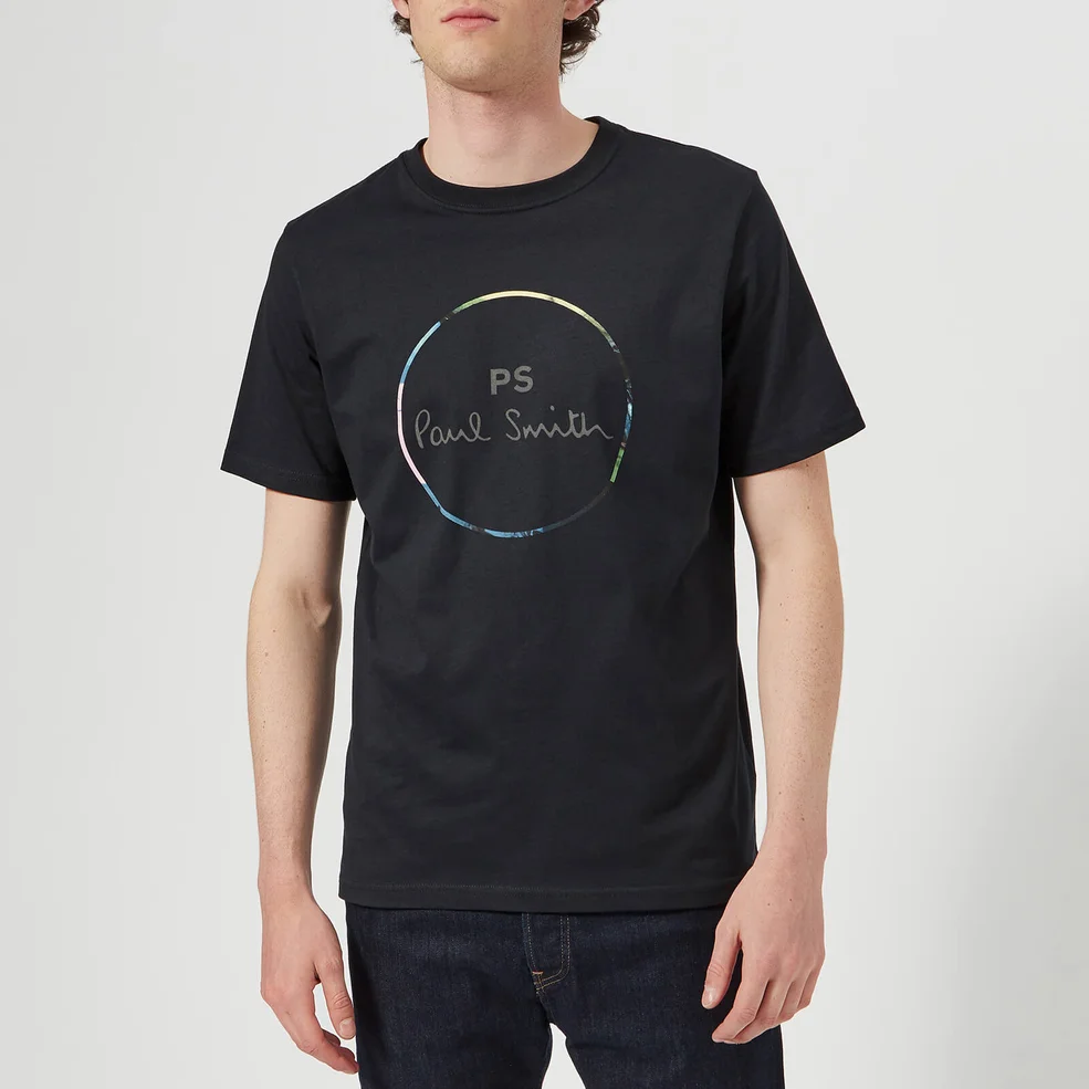 PS Paul Smith Men's Short Sleeve Regular Fit Circle T-Shirt - Dark Navy Image 1