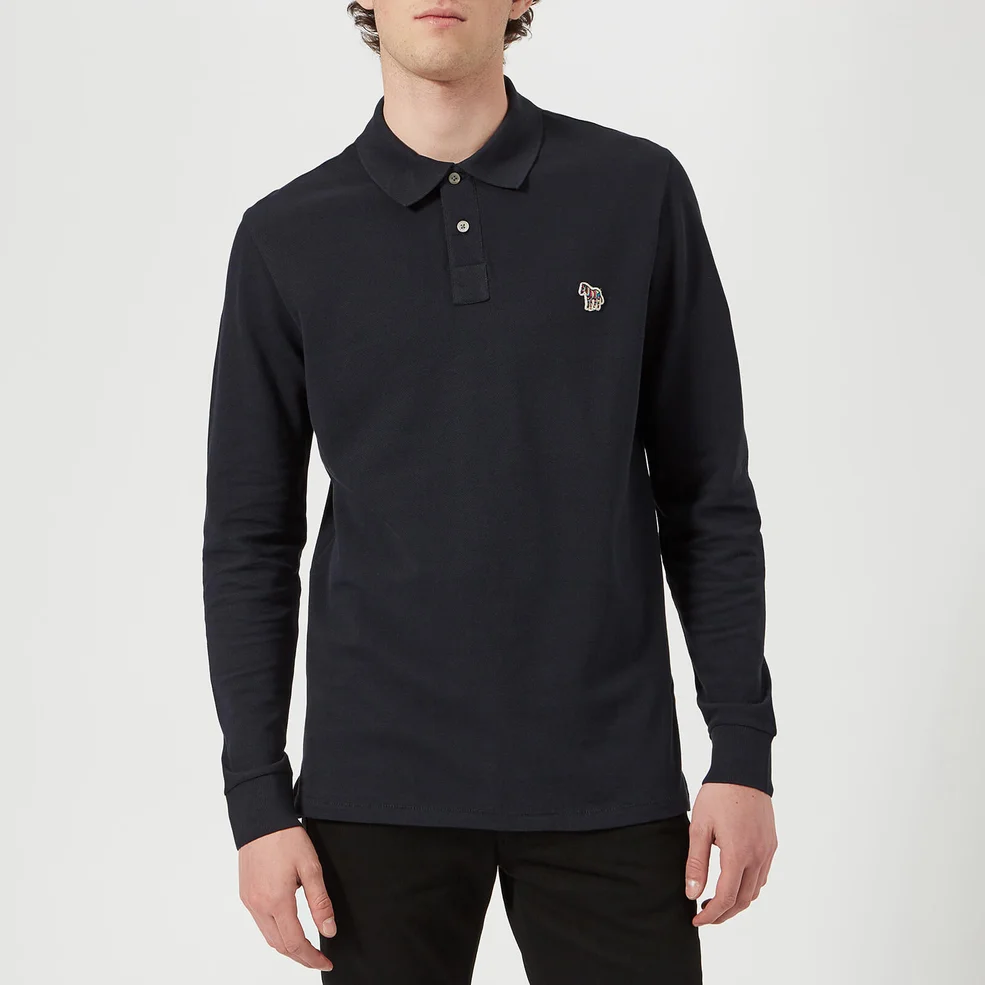 PS Paul Smith Men's Regular Fit Long Sleeve Polo Shirt - Dark Navy Image 1