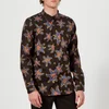 PS Paul Smith Men's Tailored Long Sleeve Floral Shirt - Black - Image 1