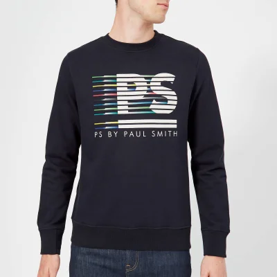 PS Paul Smith Men's Regular Fit Stripe Logo Sweatshirt - Dark Navy