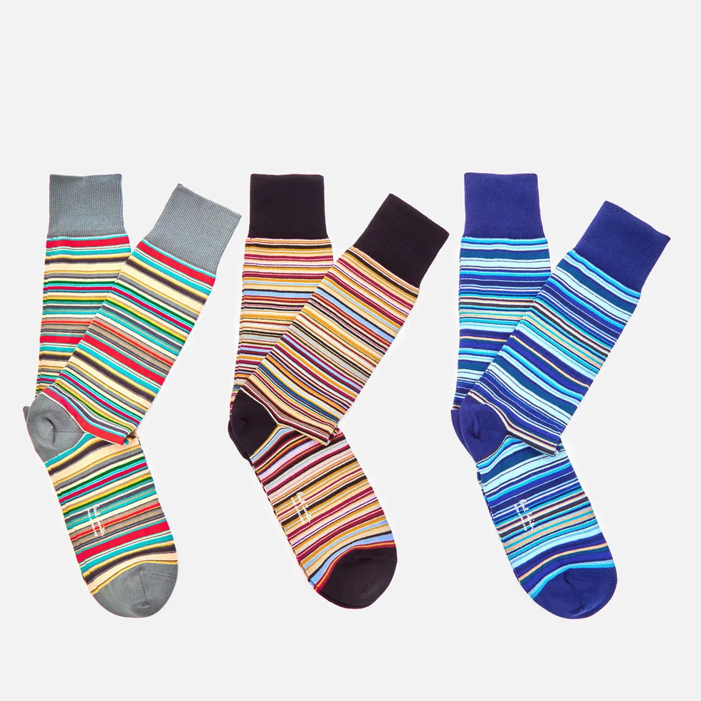 PS Paul Smith Men's Sock Pack - Multi Stripe Image 1