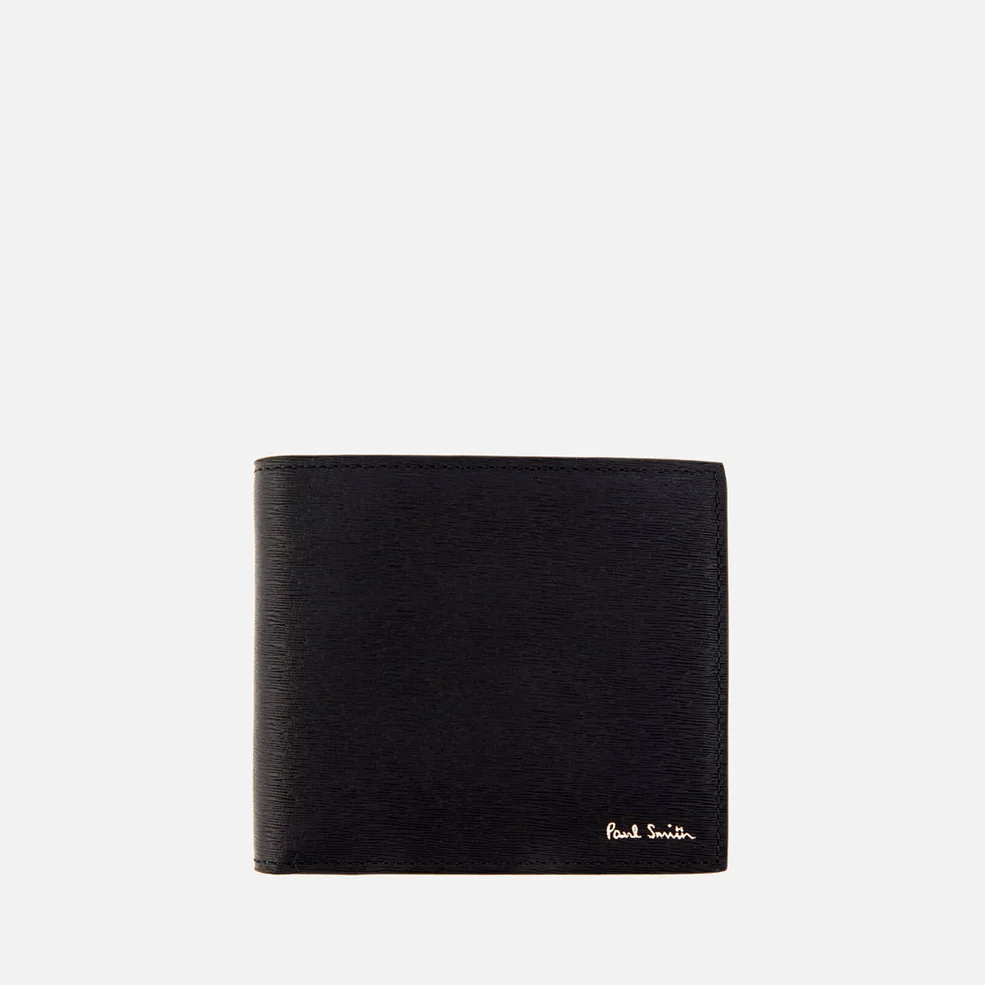 Paul Smith Men's Bifold Strawgrain Wallet - Black Image 1