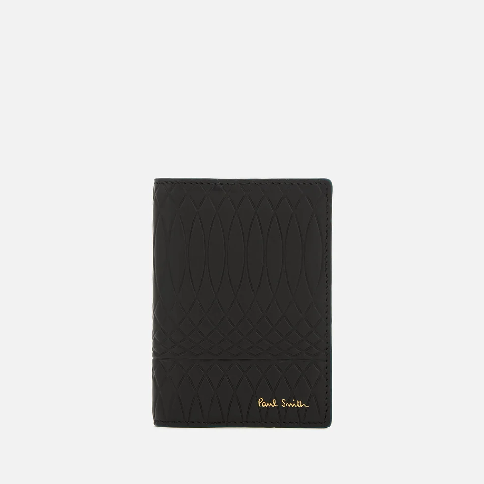 Paul Smith Accessories Men's Patterned Credit Card Wallet - Black Image 1