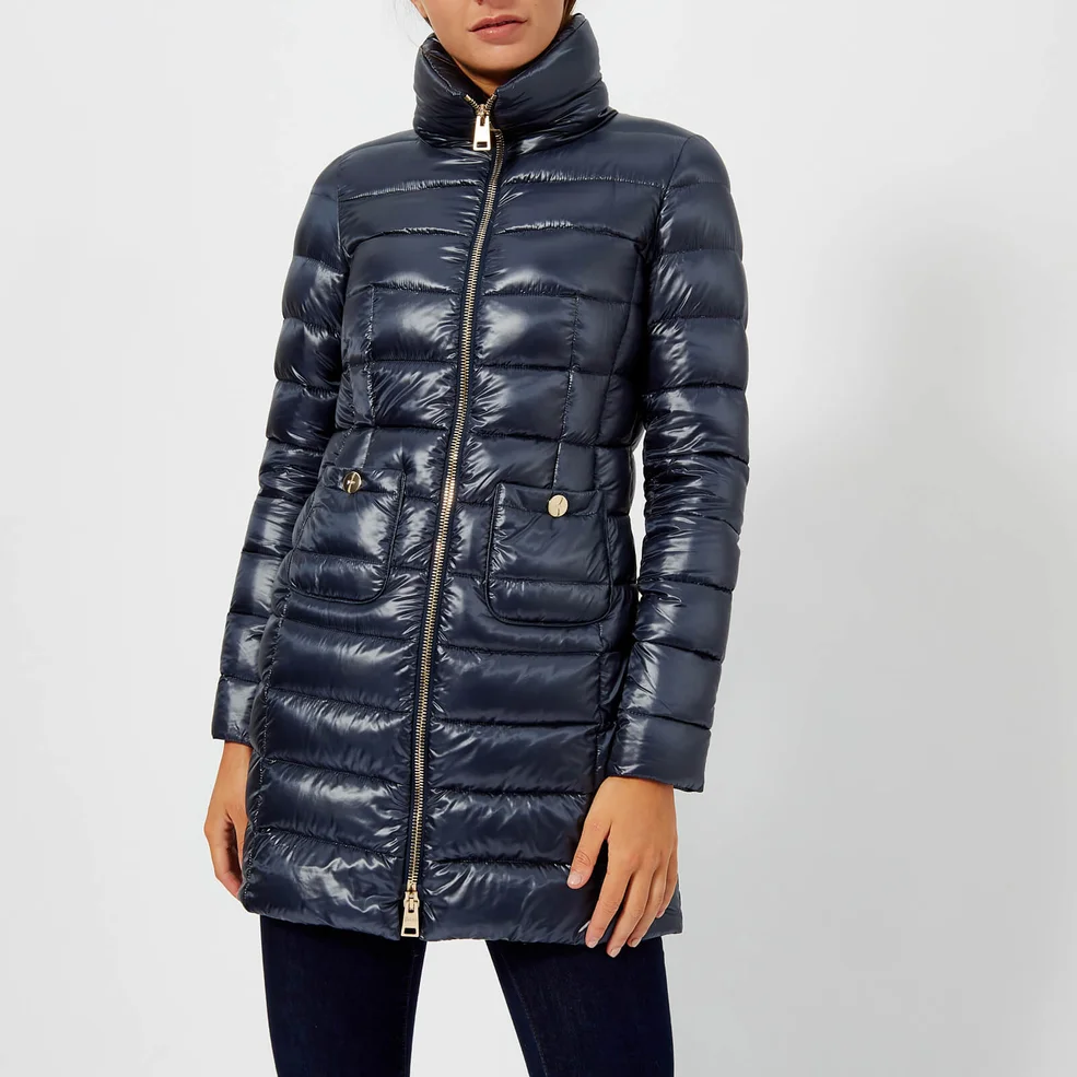 Herno Women's Maria Iconic Long Quilted Fitted Coat - Cosmo Image 1