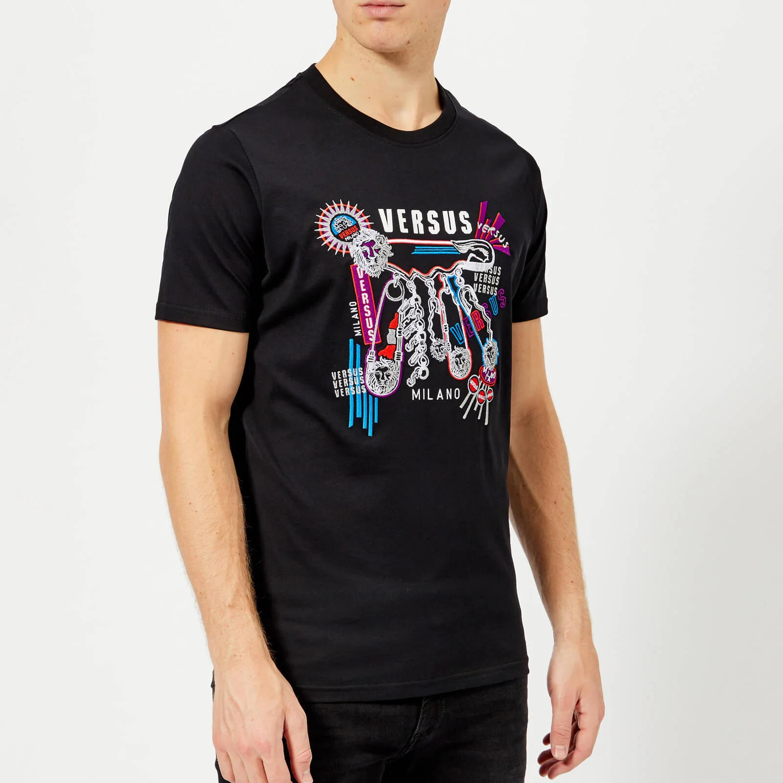 Versus Versace Men's Printed Logo T-Shirt - Black Image 1