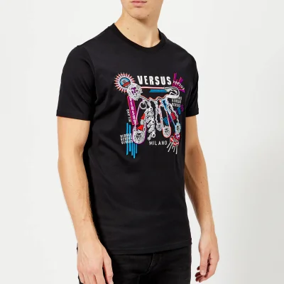 Versus Versace Men's Printed Logo T-Shirt - Black