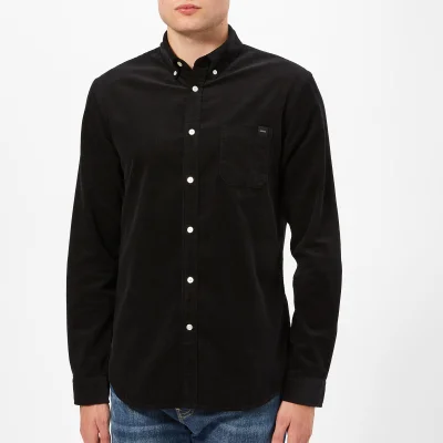 Edwin Men's Babycord Standard Long Sleeve Shirt - Black