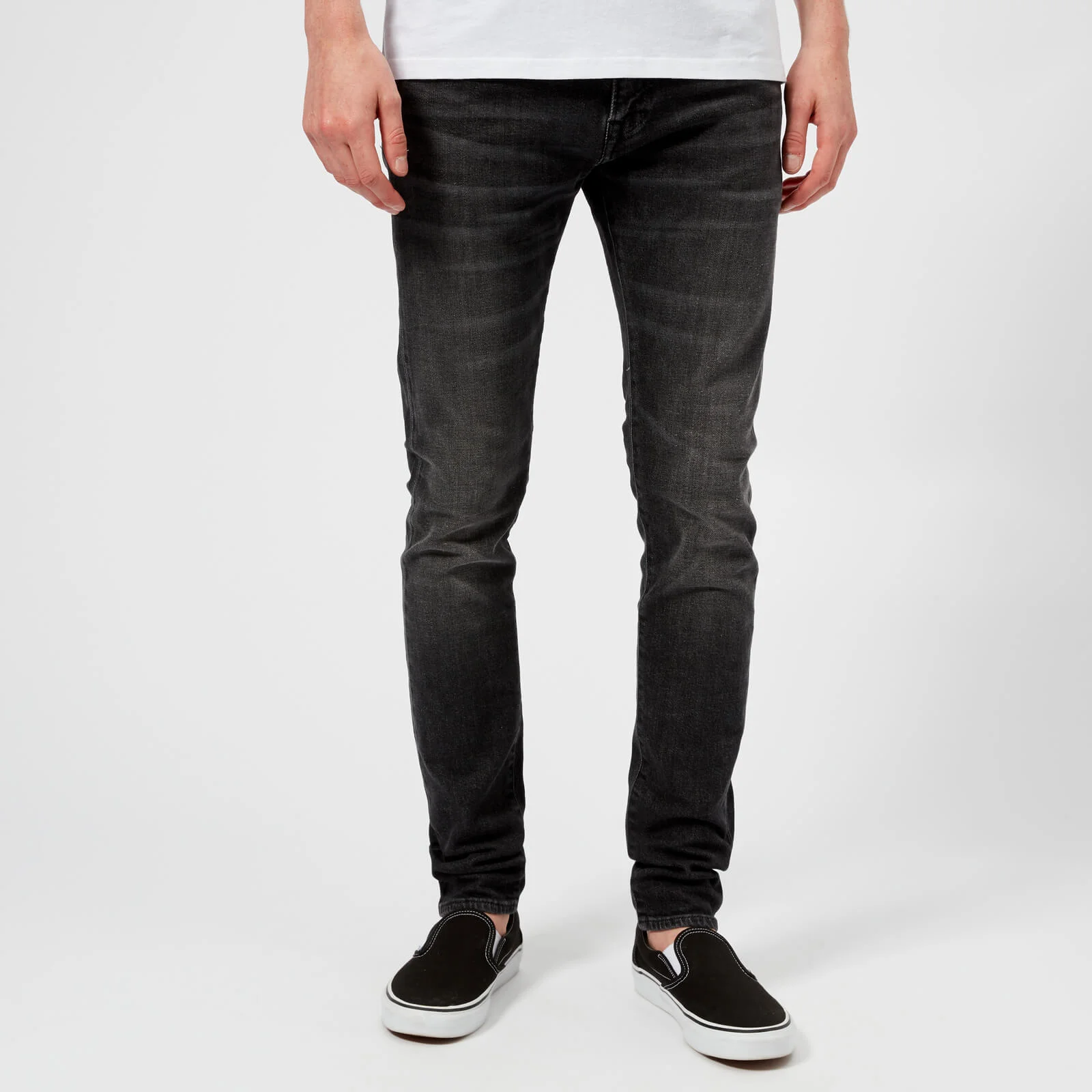 Edwin Men's ED-85 Slim Tapered Drop Crotch Red Listed Selvage Denim Jeans - Mid Trip Used Image 1