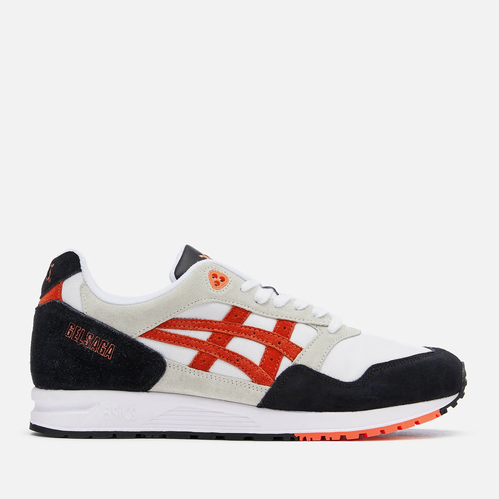 Asics Lifestyle Men's Gelsaga Leather Trainers - White/Flash Coral Image 1