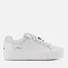 Ash Women's Buzz Leather Flatform Trainers - White/Red - Image 1