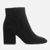 Ash Women's Eden Suede Heeled Ankle Boots - Black - Image 1