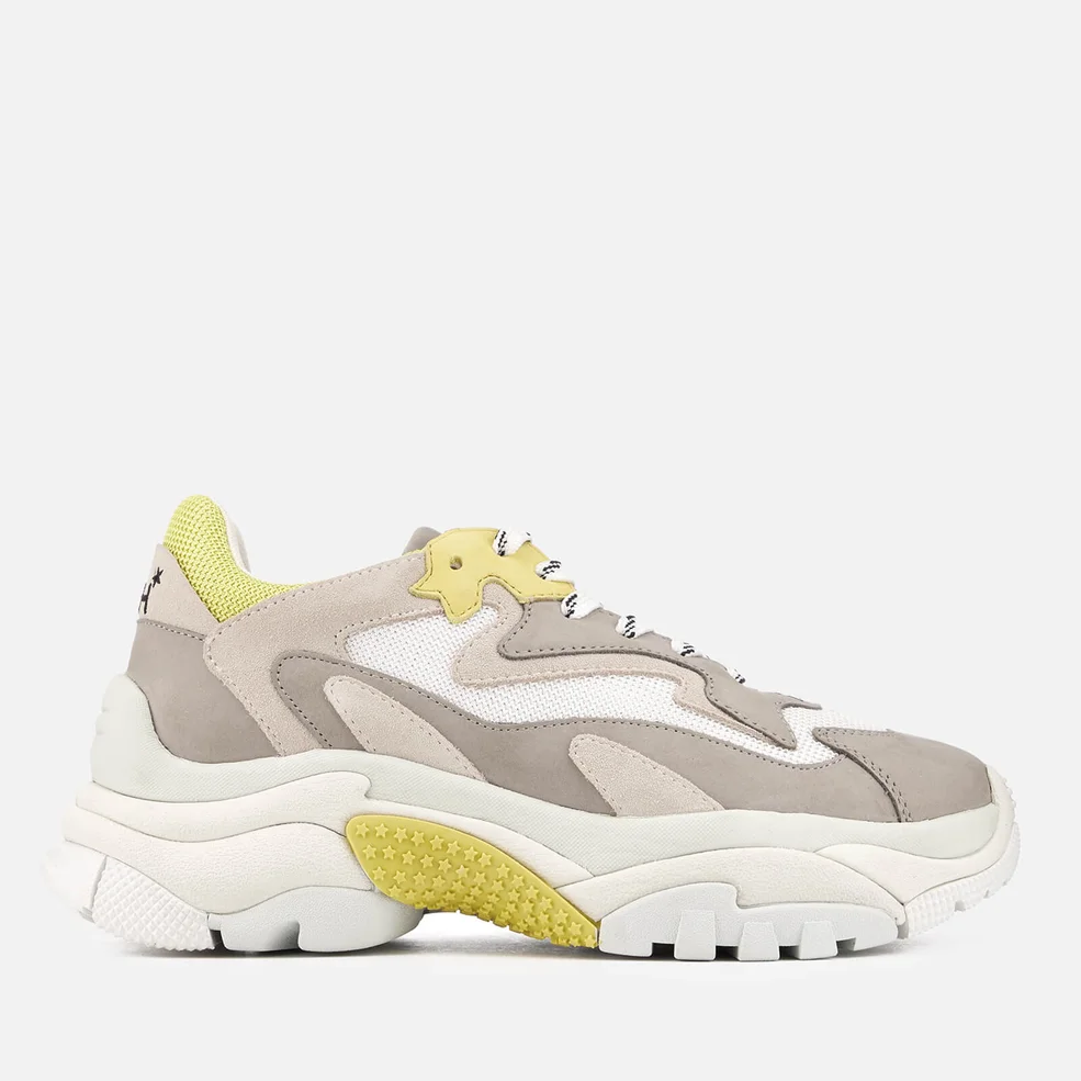 Ash Women's Addict Chunky Runner Style Trainers - Grey/Off White/Yellow Image 1