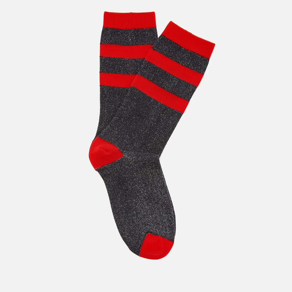Ganni Women's Classon Stripe Socks - Black Image 1