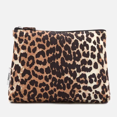 Ganni Women's Fairmont Make Up Bag - Leopard
