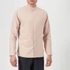 Folk Men's Half Placket Grandad Shirt - Plaser Pink - Image 1