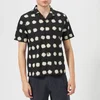 Folk Men's Short Sleeve Soft Collar Shirt - Black Dot Print - Image 1
