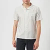 Folk Men's Short Sleeve Soft Collar Shirt - White Charcoal Dot - Image 1
