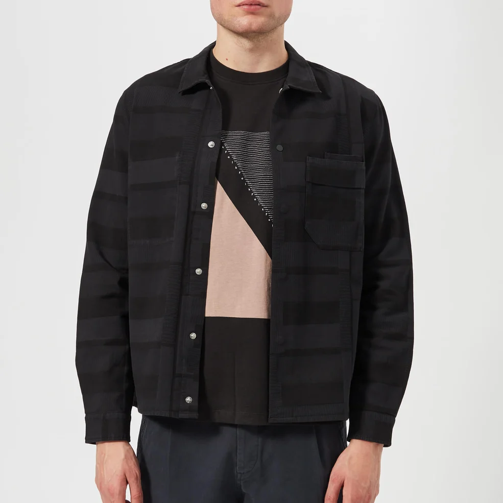 Folk Men's Angle Pocket Shirt Jacket - Washed Black Image 1