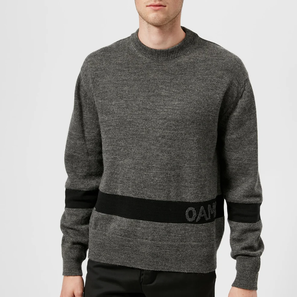 OAMC Men's G.I. Sweater - Grey Heather/Black Image 1