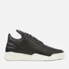 Filling Pieces Men's Gradient Perforated Leather Low Top Trainers - Black/White - Image 1