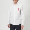 AMI Men's Chemise Col Boutonne Shirt - White - Image 1